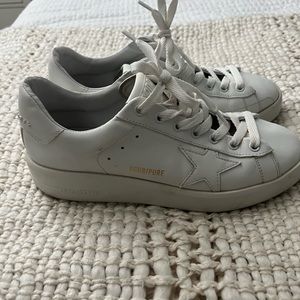 White golden goose shoes